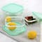 Martha Stewart Square Glass Storage Containers with Mint Lids
